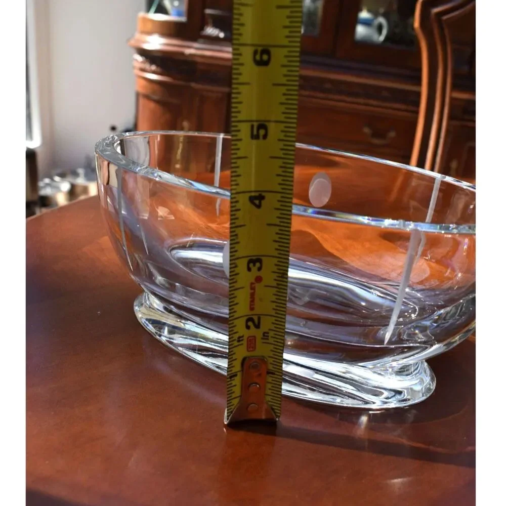 Vintage Baccarat Tranquility Oval Art Glass Crystal Bowl – Made in France
